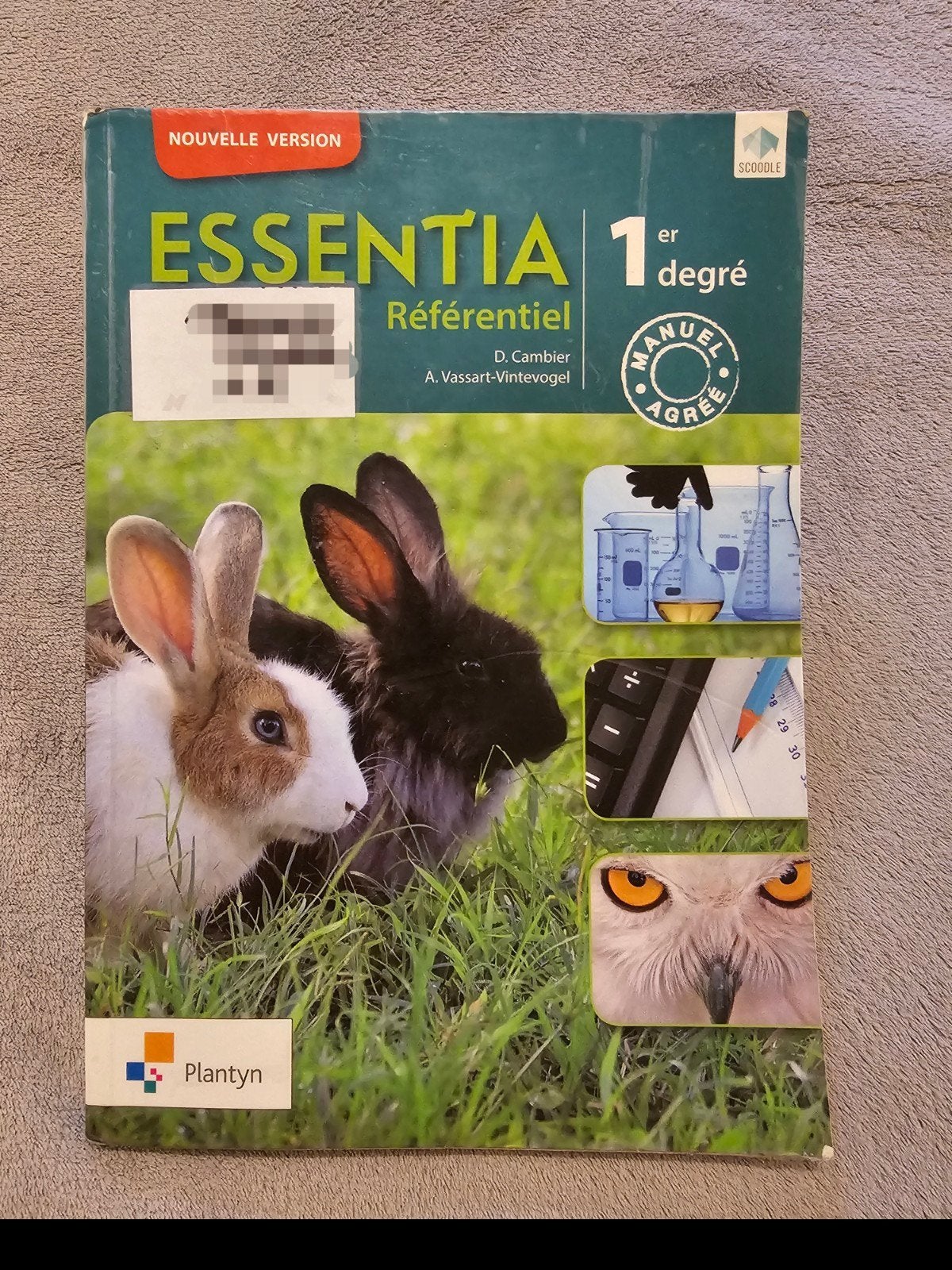 Essentia 1 : Référentiel agréé - Manuel de sciences - Planty, Enlèvement, Comme neuf, Secondaire, Biologie
