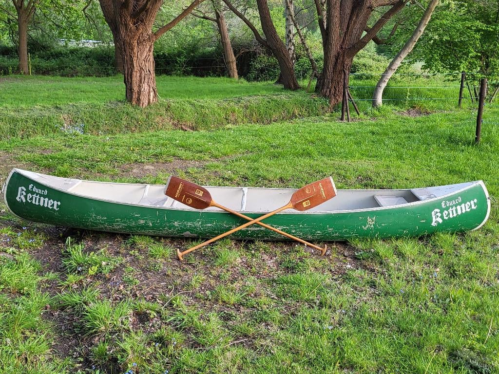 Grumman aluminium kano – klaar voor avontuur!, Ophalen, Gebruikt, Met peddels, Twee personen