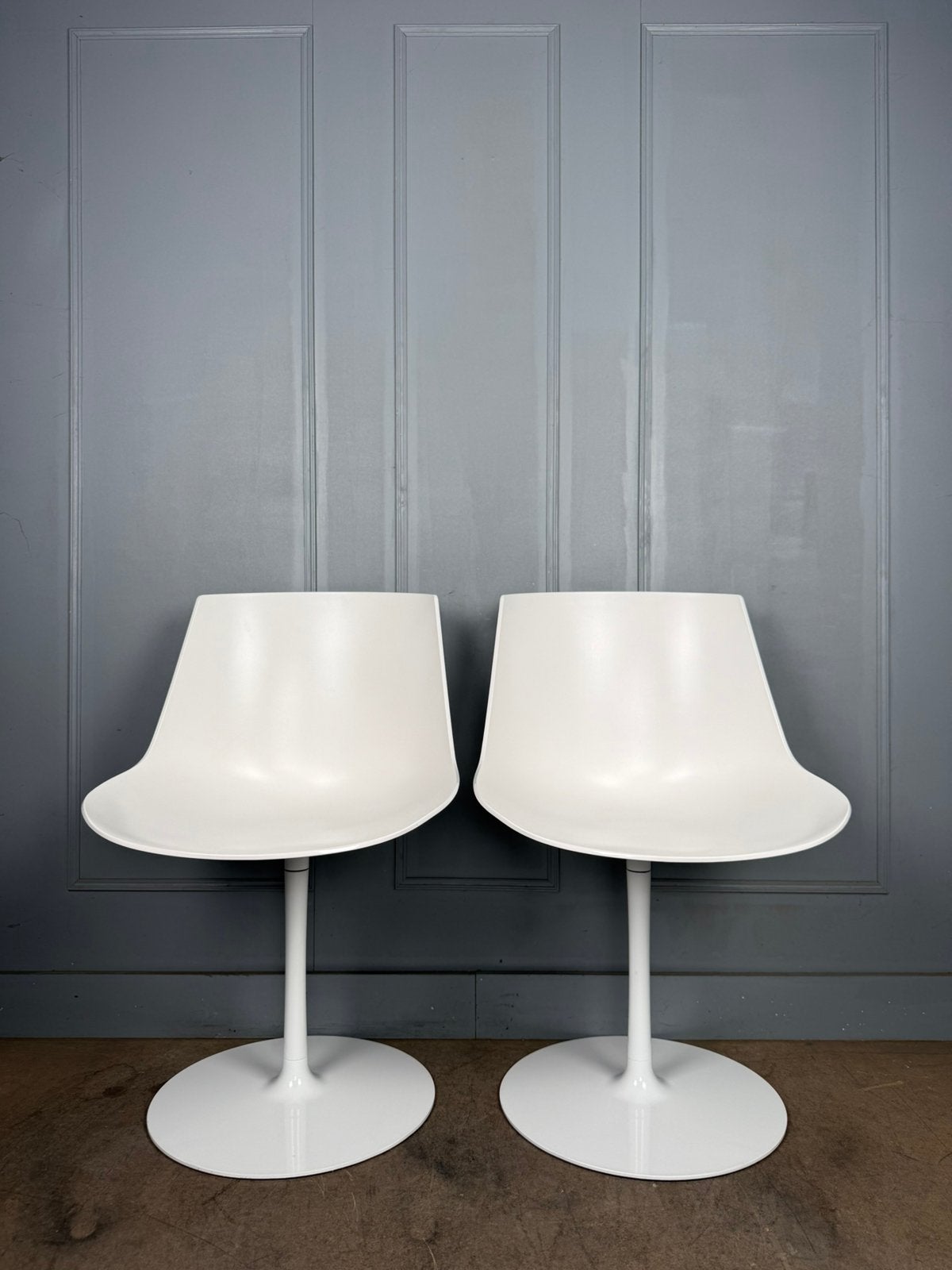 6 MDF Italia Flow draaibare design stoelen in perfecte staat, Wit, Ophalen of Verzenden, Zo goed als nieuw, Metaal