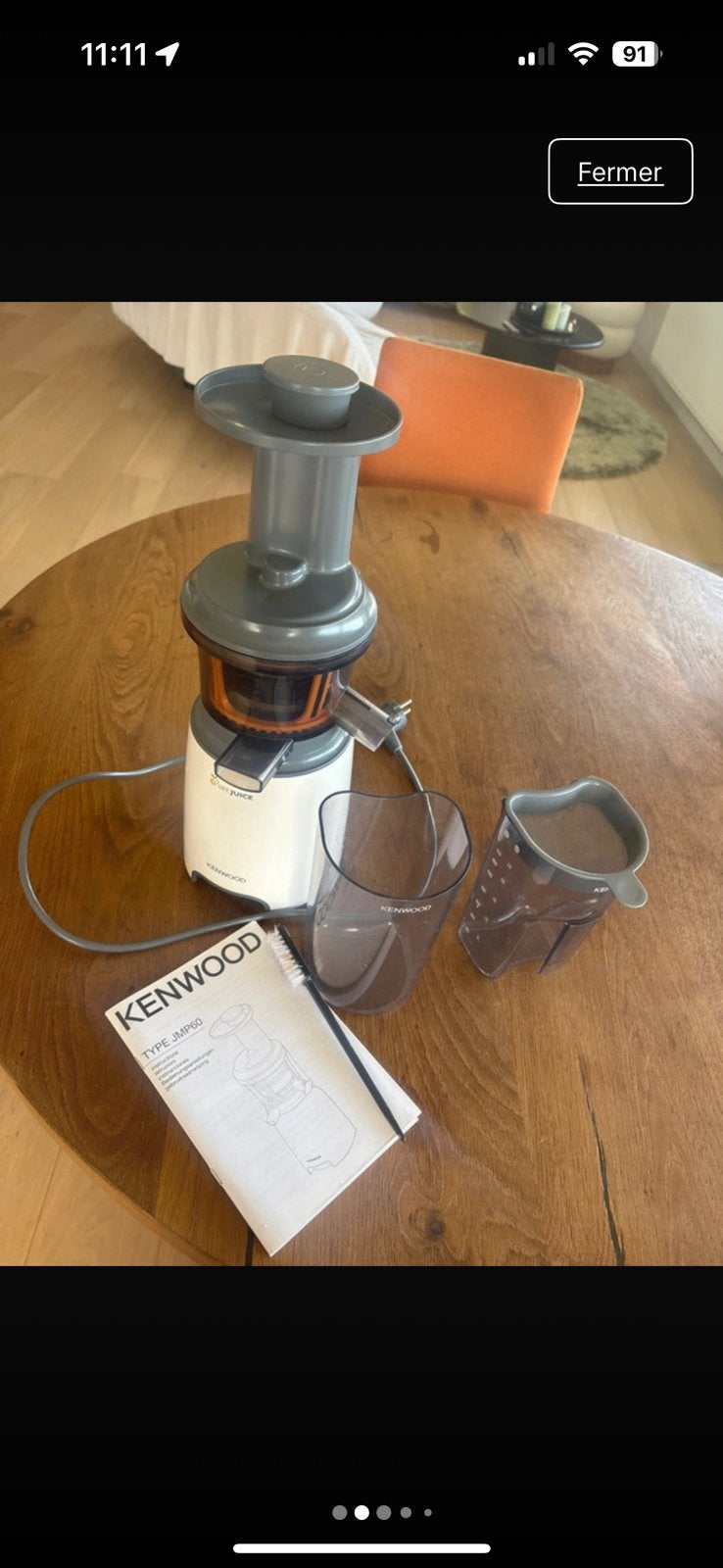 Extracteur a jus Kenwood JMP60, Electroménager, Enlèvement, Comme neuf
