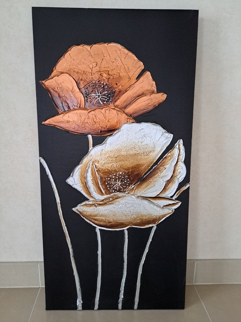 canvas bloemen, Huis en Inrichting, Ophalen, Minder dan 50 cm, Overige typen, 75 – 100