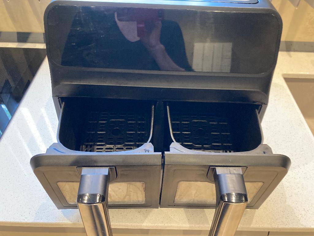 Dubbele airfryer, Ophalen, Zo goed als nieuw, Airfryer, 1500 gram of meer