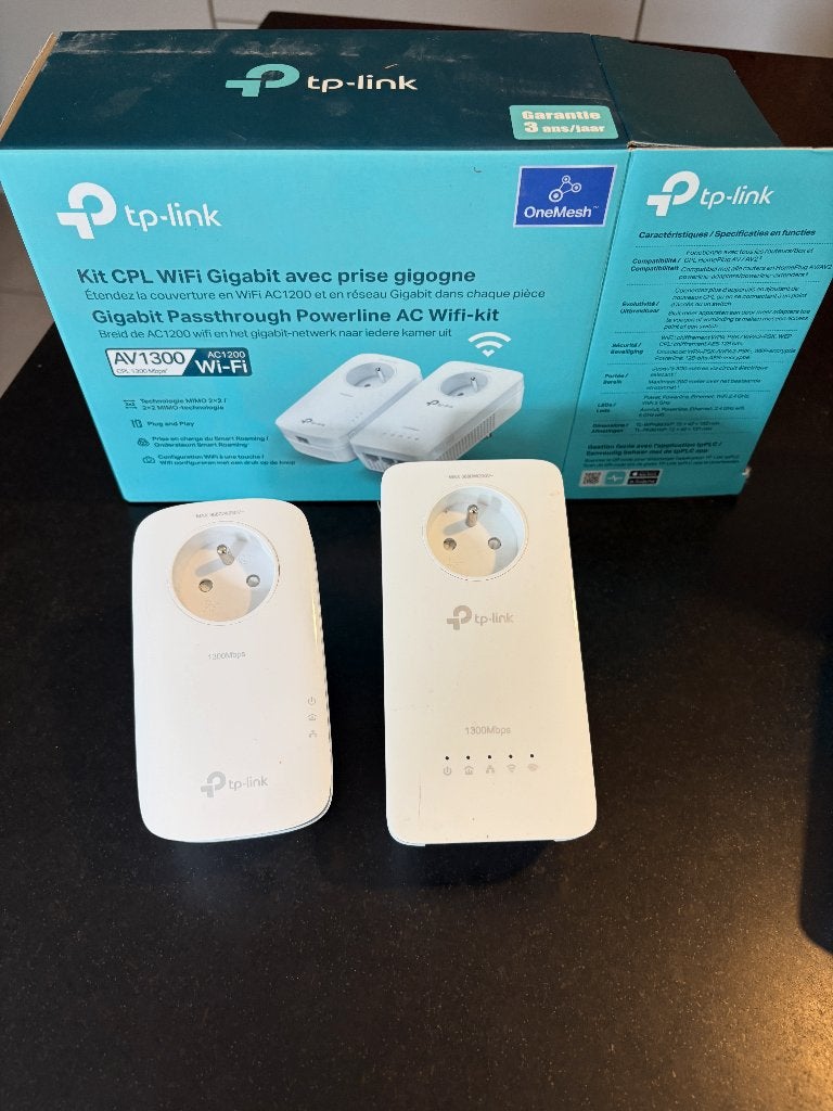 TP-Link AV1300 powerline set – basisset + 3 uitbreidingen, Computers en Software, WiFi-versterkers, Ophalen, Gebruikt, TP-Link