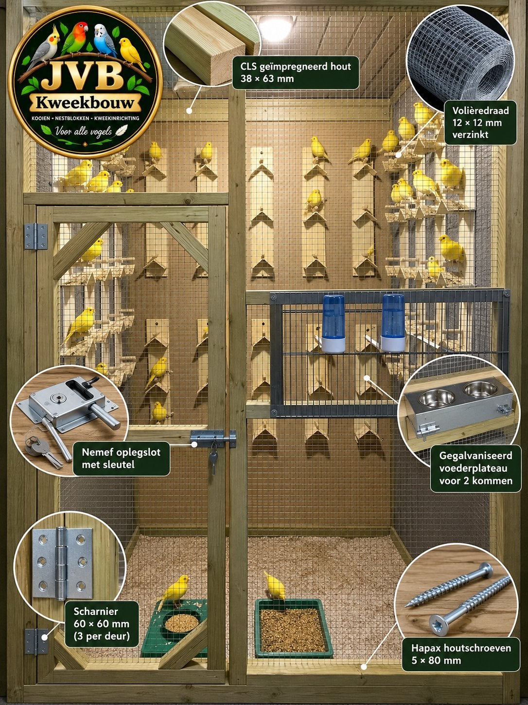 Nieuwe voiliere ( Actie ), Ophalen, Nieuw, Hout, Volière