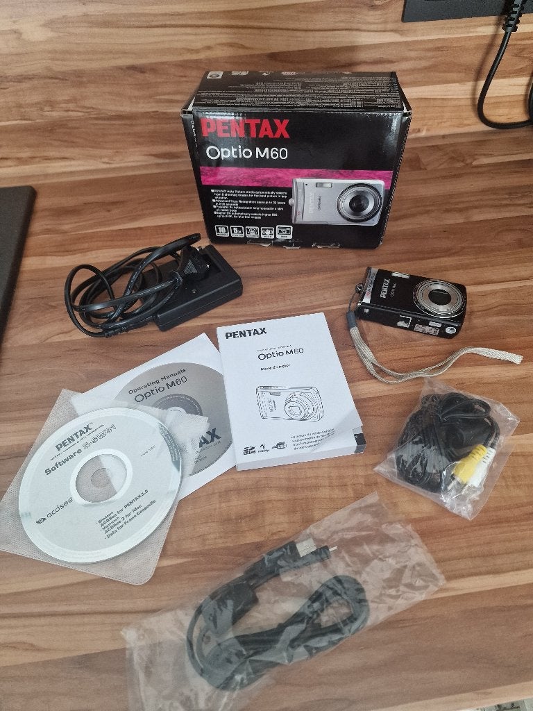 Pentax Optio M60 – Complet avec boîte – Fonctionnel, Enlèvement ou Envoi, 4 à 7 fois, Poignée, Comme neuf