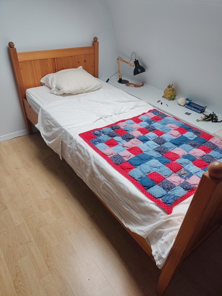 Eenpersoonsbed hout, 90 cm, Une personne, Enlèvement, Utilisé