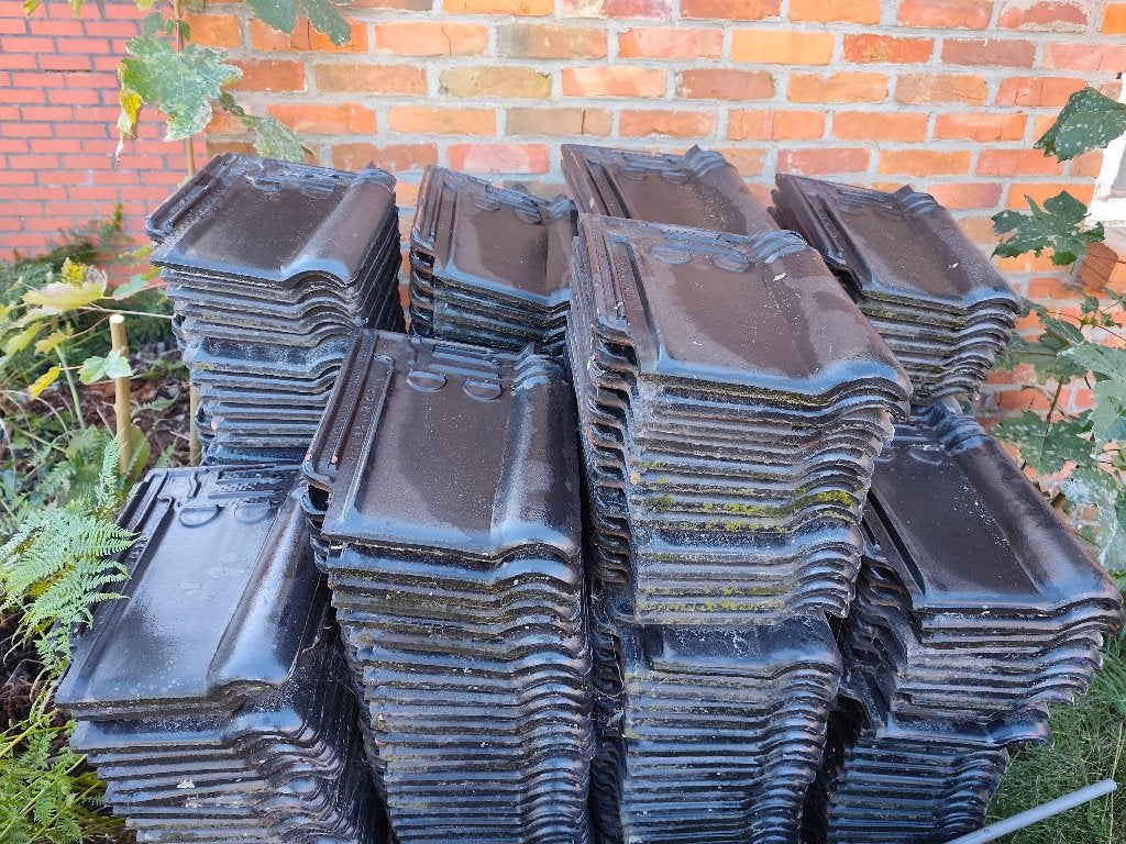 Zwarte pottelberg pannen, Ophalen, Zwart, Dakpannen, Gebruikt