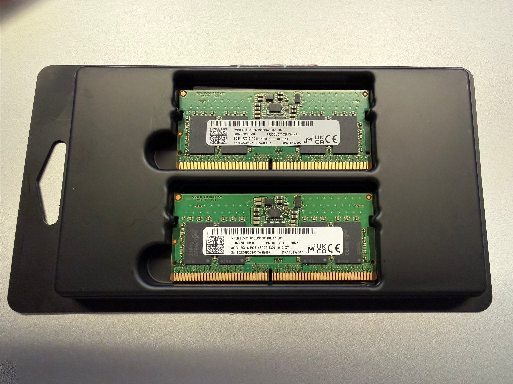 Micron DDR5 4800MHz SODIMM 2x8GB (16GB) – ongebruikt, Neuf, Info@micron.com, Micron, DDR5
