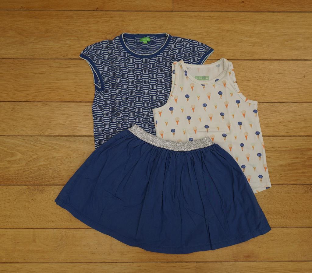 setje rok - topje - trui Lily Balou, maat 128, Kinderen en Baby's, Meisje, Ophalen of Verzenden, Zo goed als nieuw, Jurk of Rok