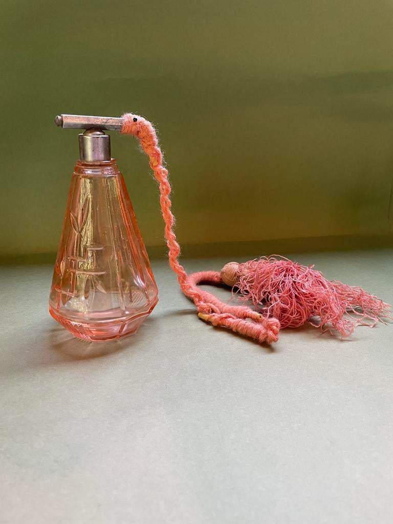 Flacon de parfum en verre vintage — atomiseur vide/décoratif, Enlèvement ou Envoi, Comme neuf, Bouteille de parfum