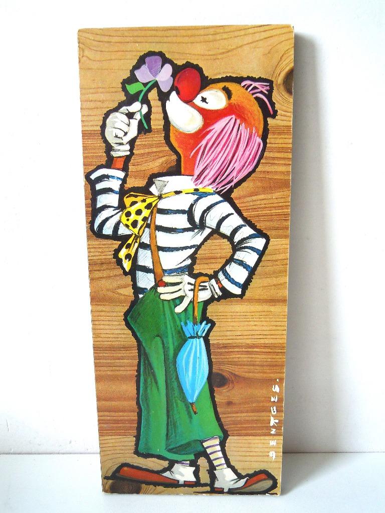 Plaque murale vintage avec clown 2, Enlèvement ou Envoi, Maison et Meubles