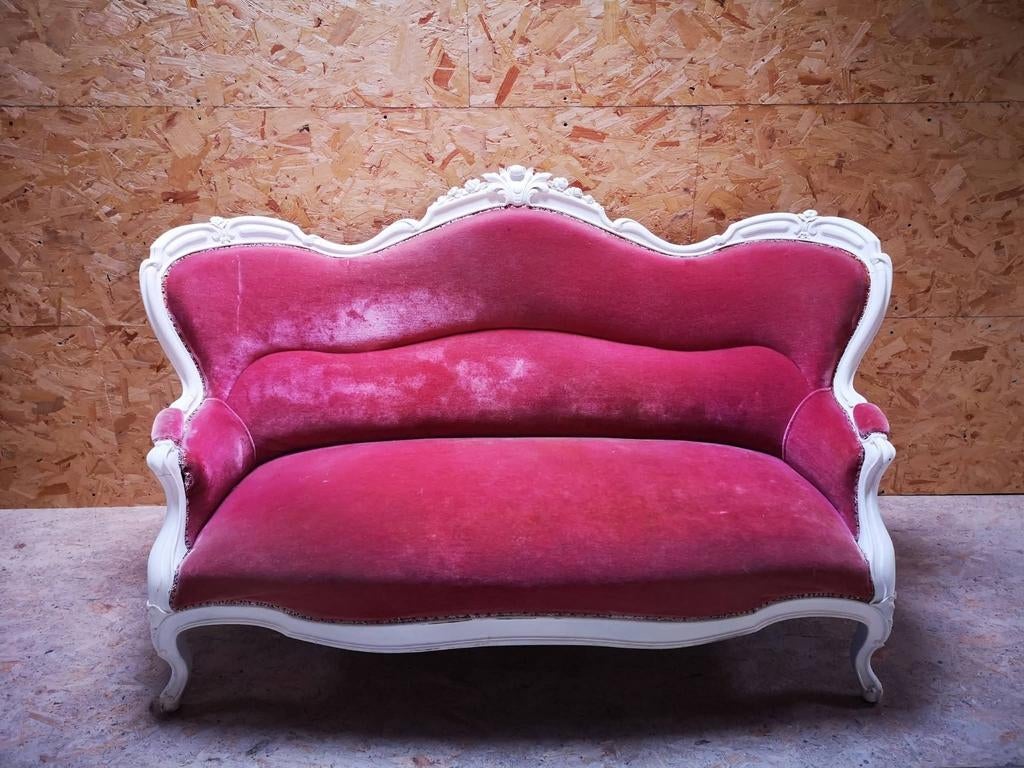 Canapé Rose Style Louis XV, Antiek en Kunst, Antiek | Meubels | Stoelen en Sofa's, Ophalen
