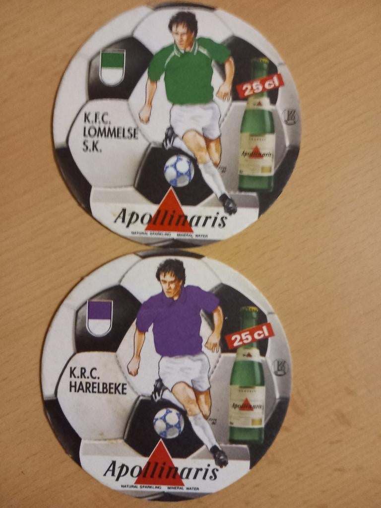 Bierviltjes Apollinaris, voetbal,  (287), Verzamelen, Ophalen of Verzenden, Zo goed als nieuw