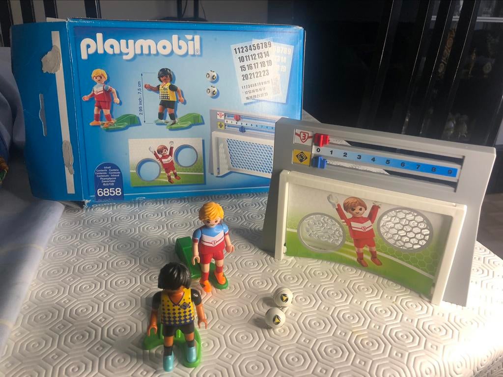 Playmobil 6858 - strafschoppen met voetballers - 5+, Kinderen en Baby's, Speelgoed | Playmobil, Ophalen, Zo goed als nieuw