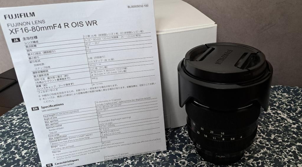Objectif Fujinon XF16-80 F4 R OIS WR, Enlèvement, Comme neuf, Téléobjectif, Zoom
