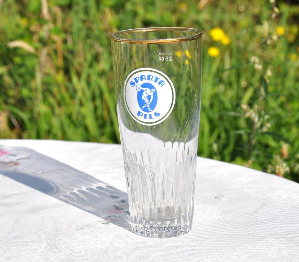 verre a biere sparta pils 25cl, Verzamelen, Biermerken, Ophalen of Verzenden, Zo goed als nieuw, Glas of Glazen, Overige merken