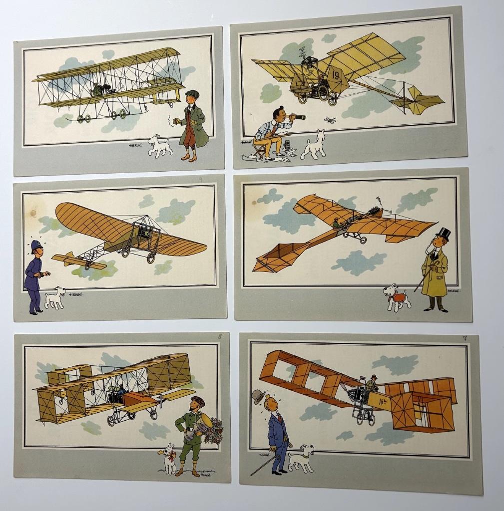 TINTIN Collection VOIR ET SAVOIR Aviation B1, Ophalen of Verzenden, Kuifje, Gebruikt, Plaatje, Poster of Sticker