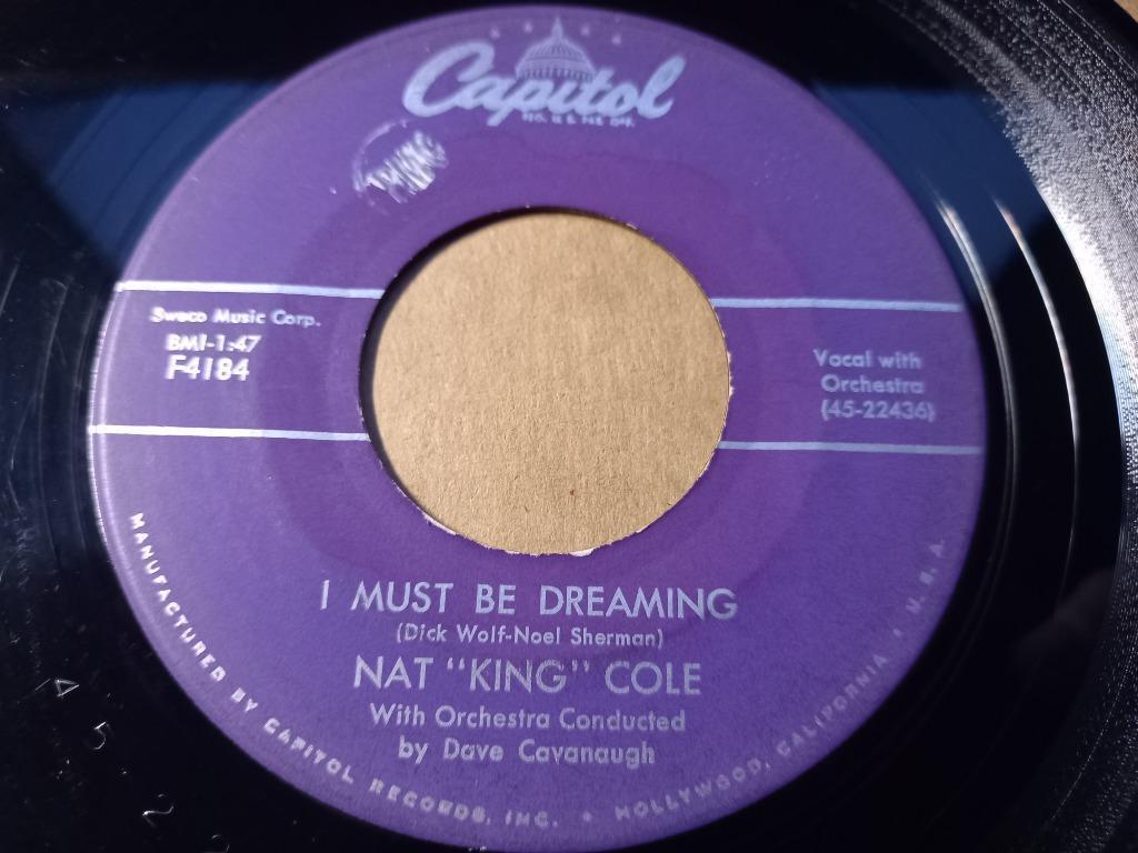 Nat "King" Cole ‎– I Must Be Dreaming / You Made Me Love You, Cd's en Dvd's, Vinyl Singles, Gebruikt, Jazz en Blues, Ophalen of Verzenden