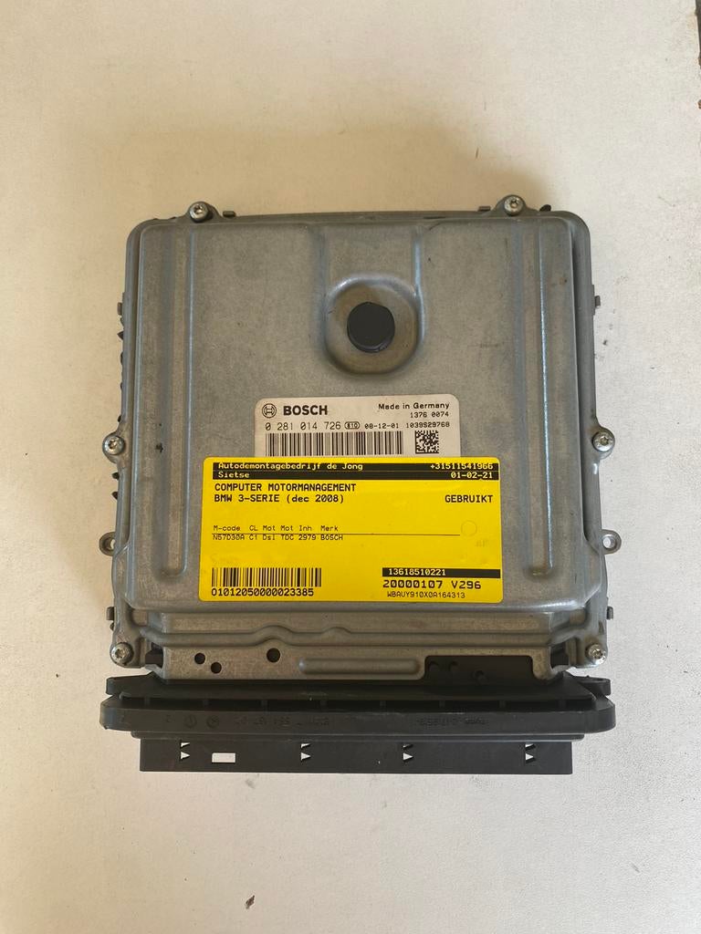 Bmw 330d (E90/91) 3.0d (N57D30A) 0281014726 Ecu, Ophalen of Verzenden, Gebruikt, BMW