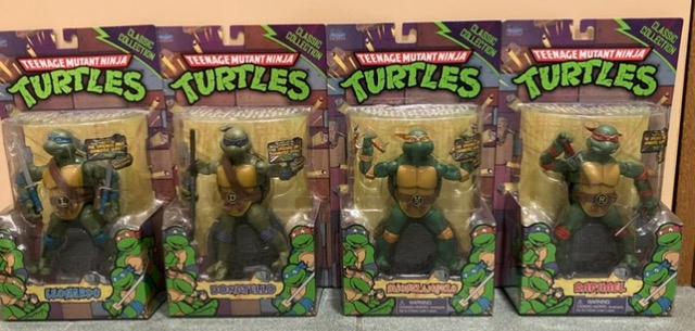 4 classiques des tortues ninja mutantes pour adolescents, Collections, Jouets miniatures, Neuf, Enlèvement ou Envoi