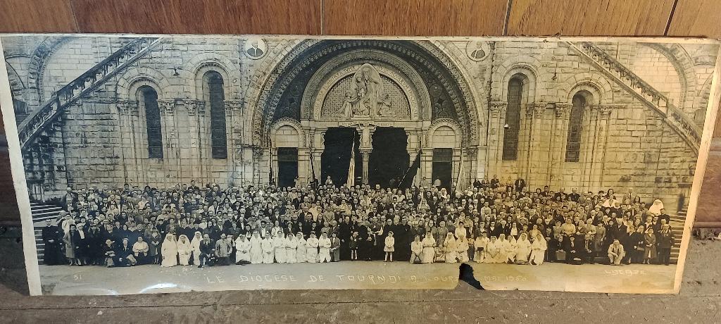 Oude foto, bisdom Doornik in Lourdes, 1960, n337, Ophalen of Verzenden