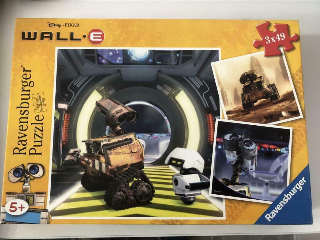 Puzzel Wall E 3x49st, Kinderen en Baby's, Ophalen of Verzenden, 10 tot 50 stukjes, Zo goed als nieuw