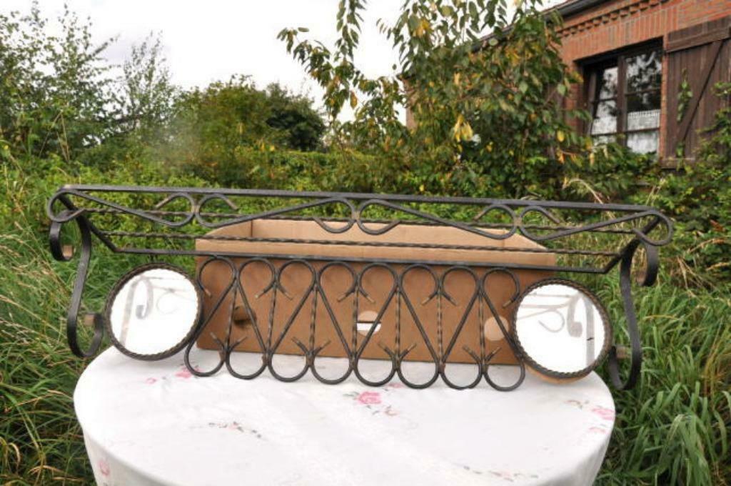 §  porte manteaux fer forgé miroirs et dessus chapeau, Enlèvement ou Envoi, Moins de 100 cm, Portemanteau mural, Utilisé