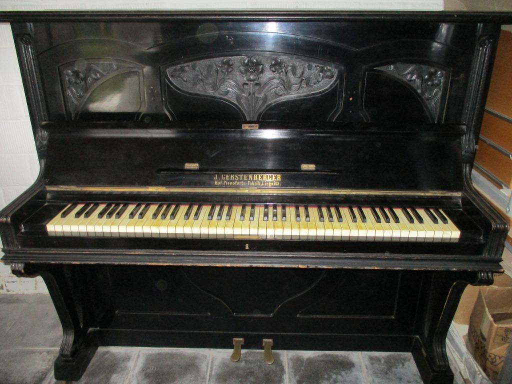 Buffetpiano J.Gerstenberger, Muziek en Instrumenten, Piano's, Ophalen, Zwart, Piano