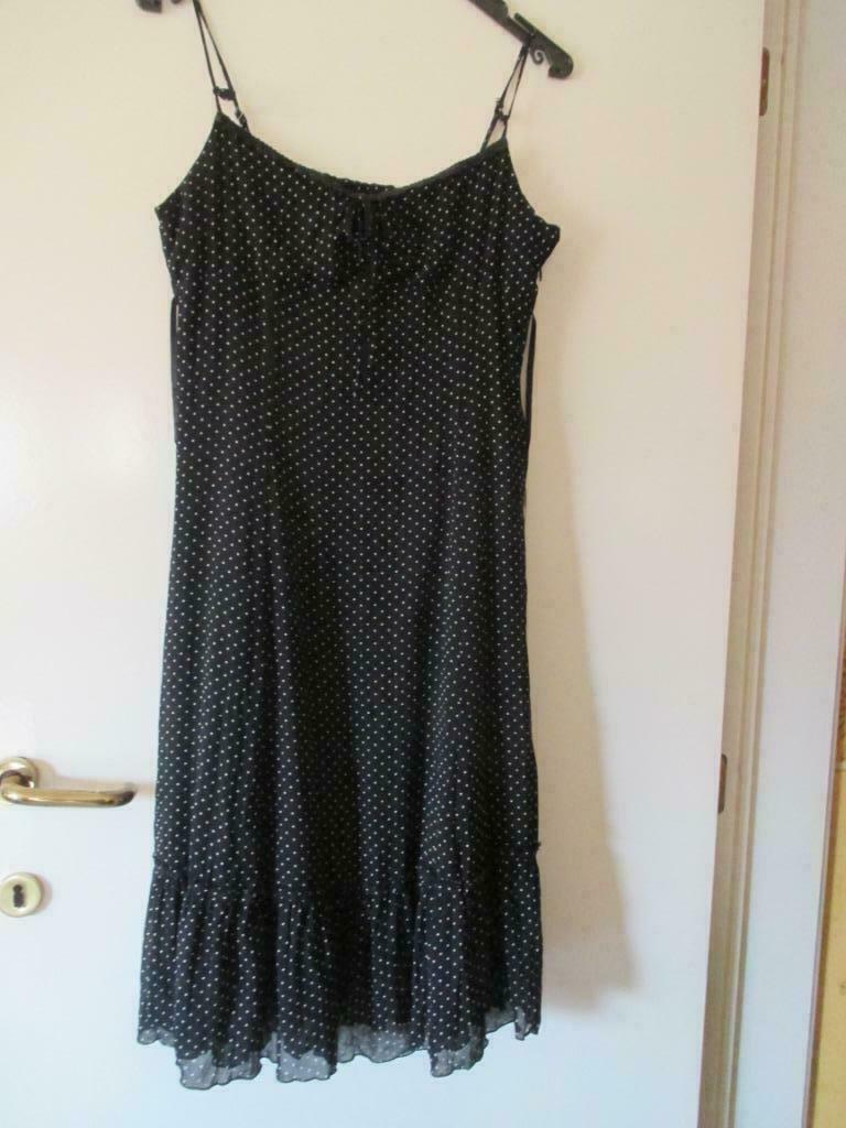 zwarte jurk met witte stippen Esprit 40, Taille 38/40 (M), Enlèvement ou Envoi, Porté, Noir