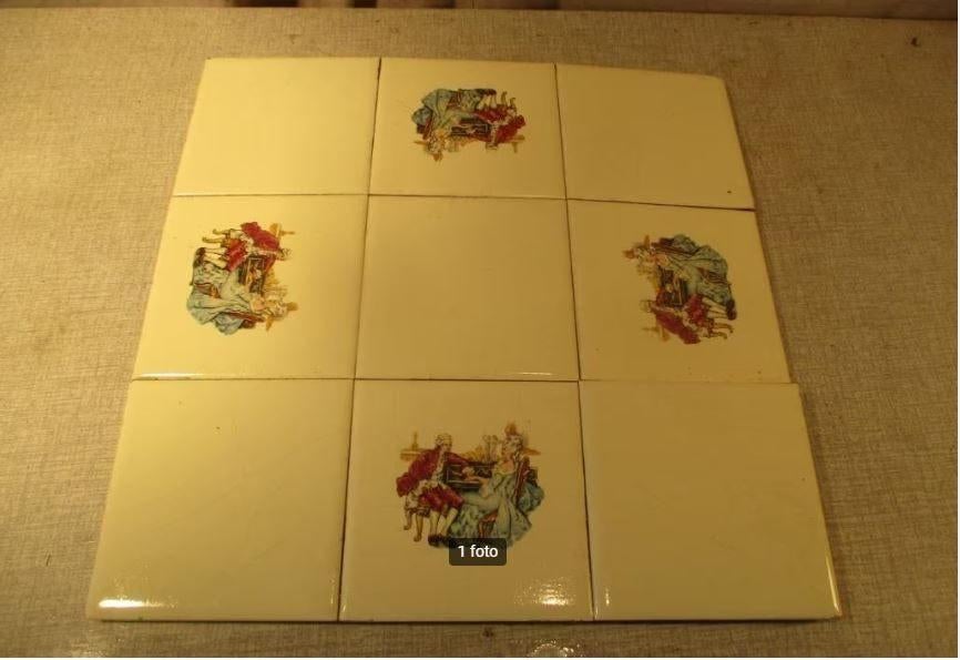 9 carreaux anciens - 11x11, Antiquités & Art, Enlèvement ou Envoi
