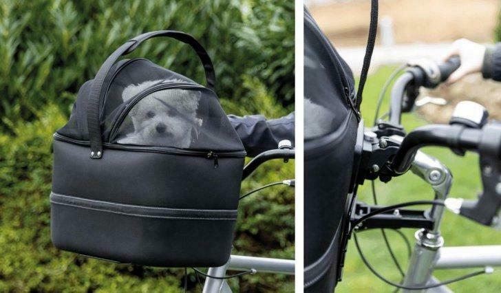 Fietsmand Nylon Voor Stuur Zwart, Ophalen, Nieuw