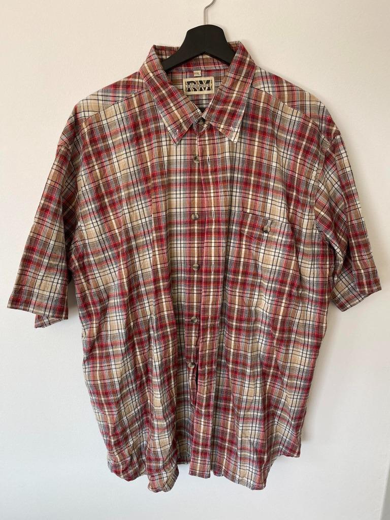 Chemise manches courtes XXL à carreaux, Enlèvement ou Envoi, Porté, Rouge, Autres tours de cou