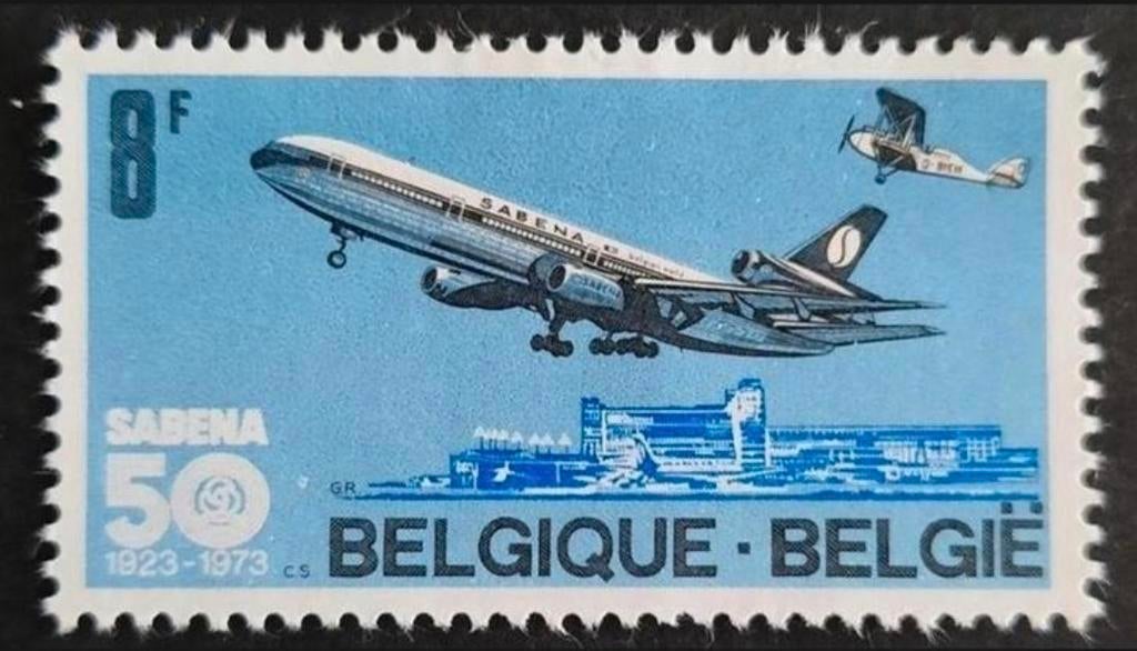 België: OBP 1675 ** SABENA 1973., Postzegels en Munten, Luchtvaart, Orginele gom, Ophalen of Verzenden, Zonder stempel