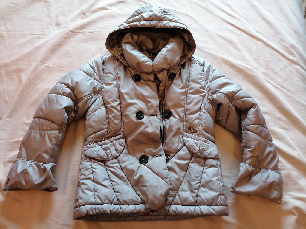 Grijze kinderjas Filou 140, Ophalen of Verzenden, Gebruikt, Meisje, Jas