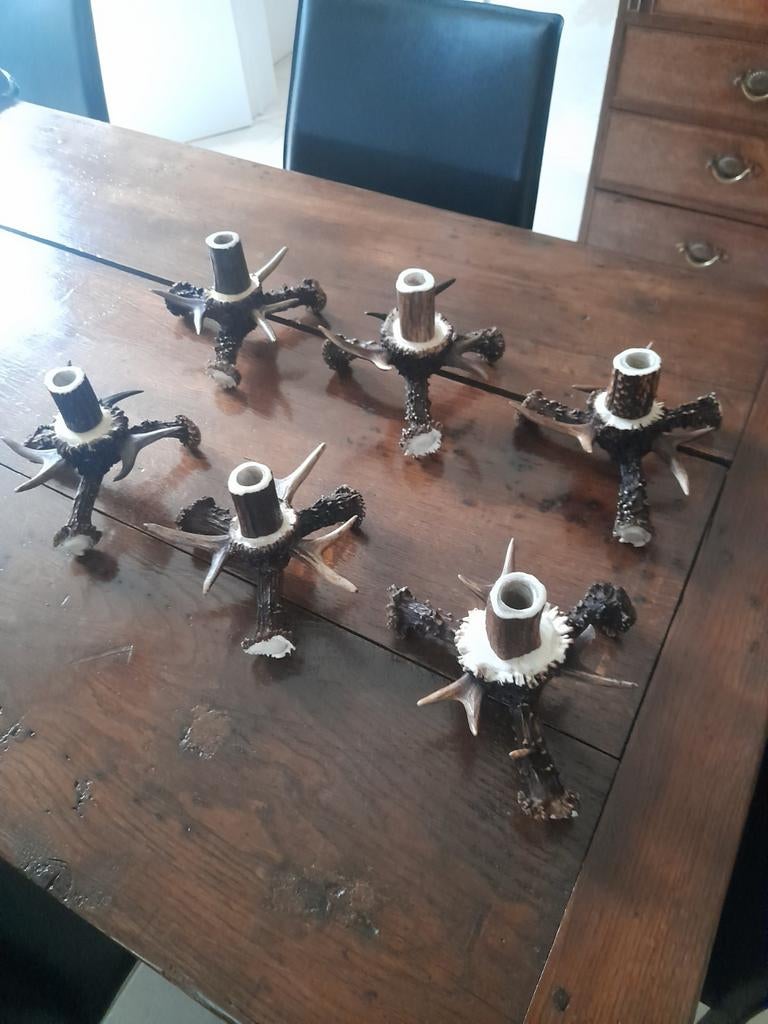 4 chandeliers en bois de cerf, Enlèvement ou Envoi, Cerf
