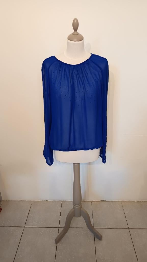 Blouse bleu électrique en voile XL. ‍️🙋‍♀️, Vêtements | Femmes, Blouses & Tuniques, Comme neuf, Taille 46/48 (XL) ou plus grande
