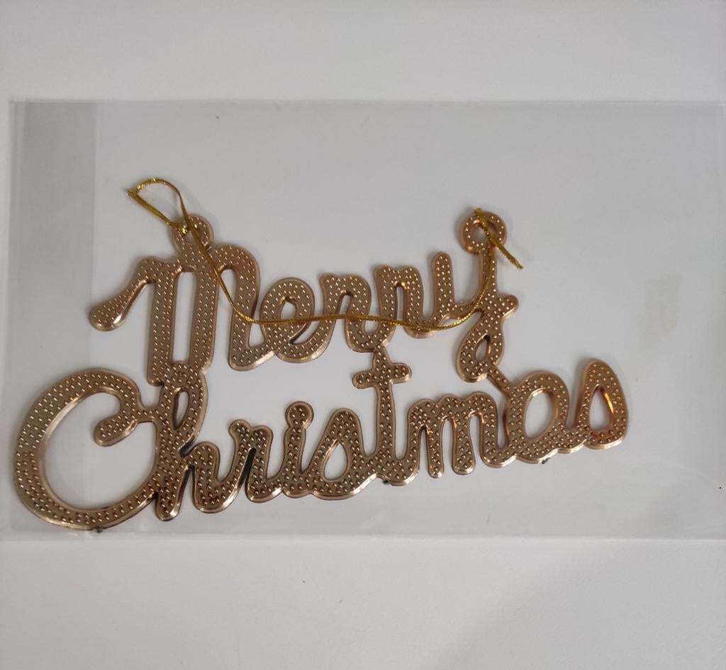 Merry Christmas plastic bord, Ophalen