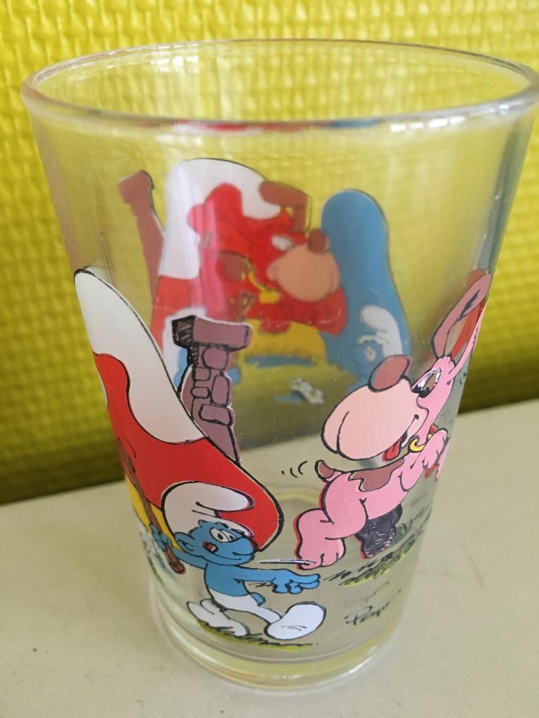 smurf glas, Verzamelen, Ophalen of Verzenden, Zo goed als nieuw, Gebruiksvoorwerp