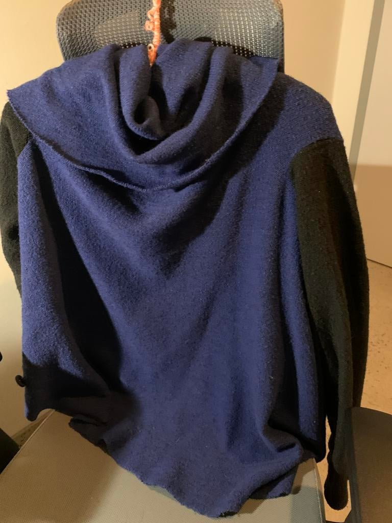 Mooie zwart-blauwe gilet/trui Cora Kemperman, Enlèvement, Noir