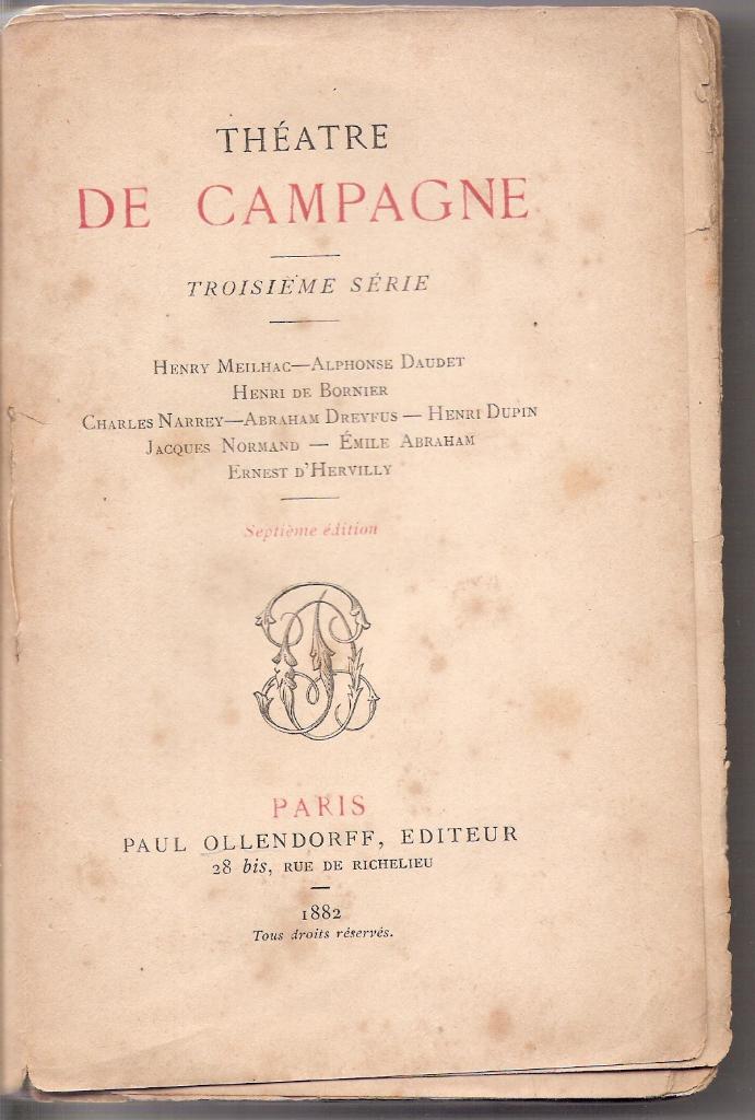 Théâtre de campagne, Ophalen of Verzenden, Toneel, Collectif