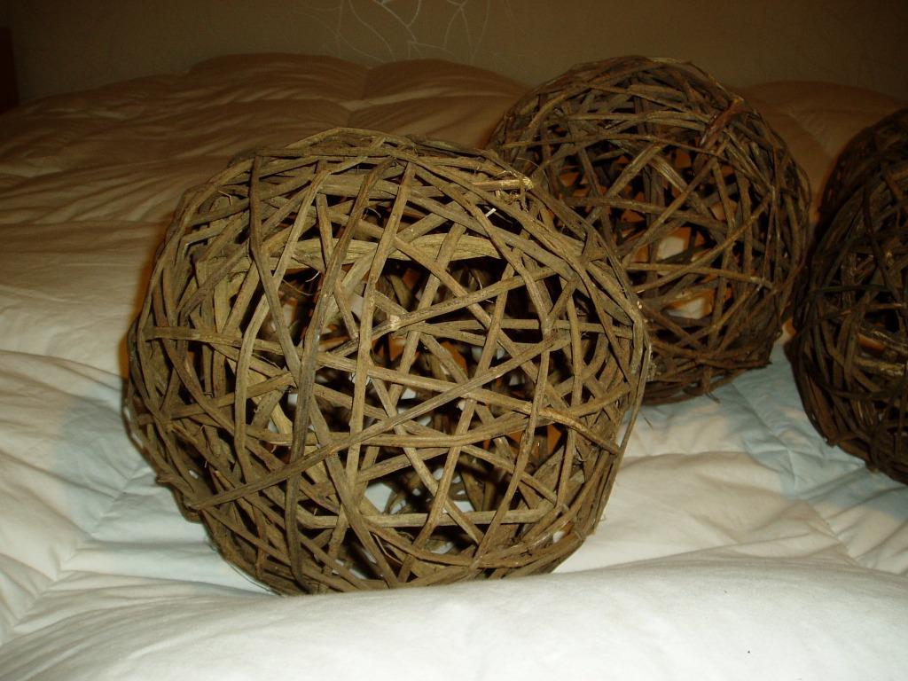5 rieten ballen/ doormeter 25cm, Diversen, Ophalen, Zo goed als nieuw