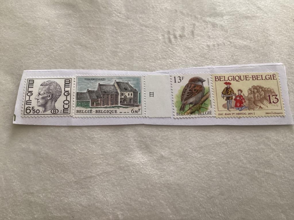 Postzegels België, Envoi, Non oblitéré