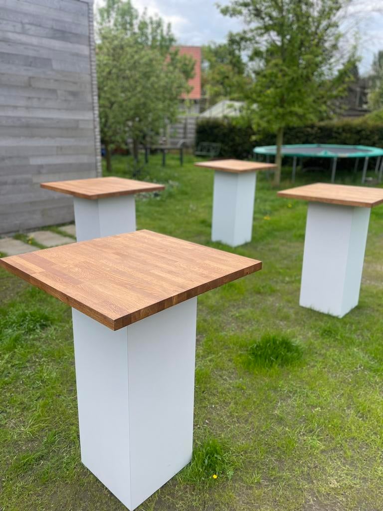 restauranttafel statafel 4 stuks cafétafel, Ophalen, Zo goed als nieuw