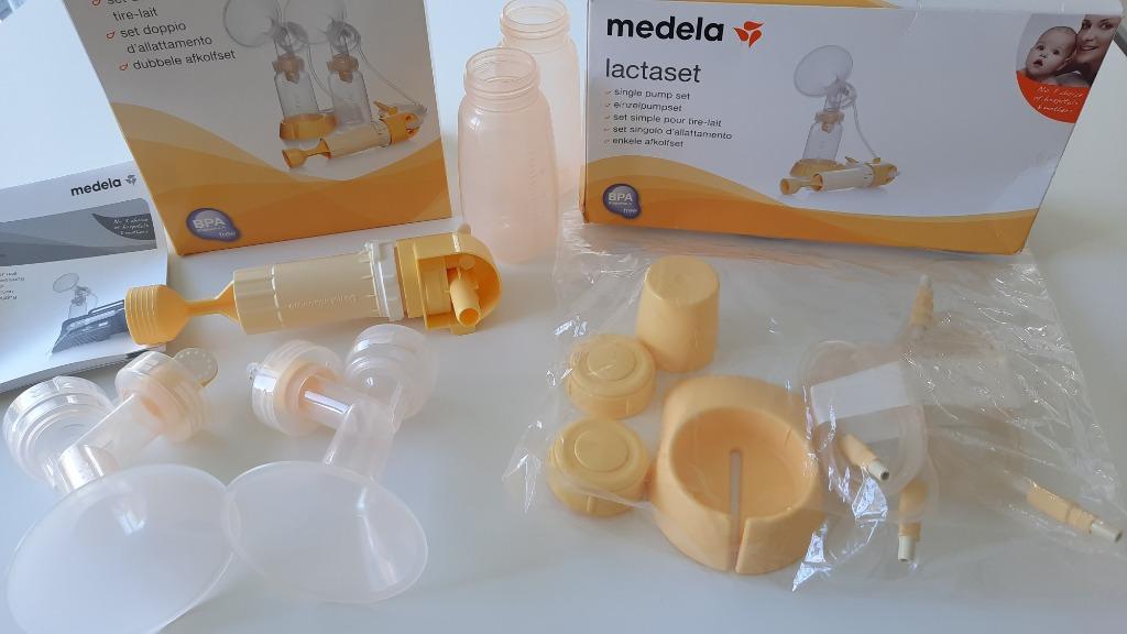 Dubbele afkolfset (nieuw) + extra set Medela, Kinderen en Baby's, Ophalen, Zo goed als nieuw, Borstkolf