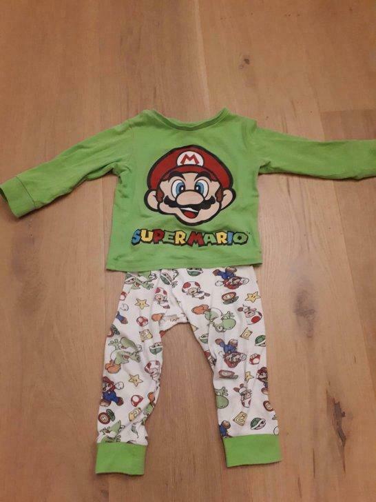 Pyjama Super Mario H en M - maat 92 - 2 jaar, Gebruikt, Nacht- of Onderkleding