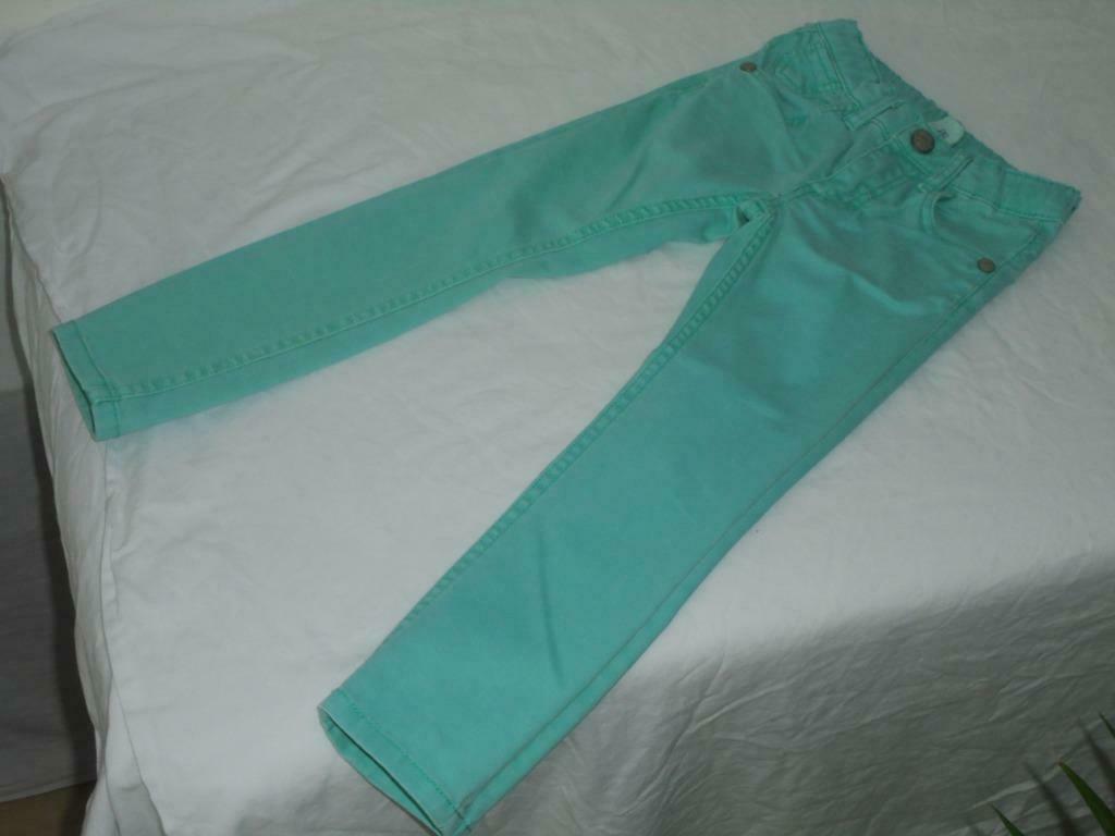 Hema groenblauwe stretchjeans mt 110 - als nieuw, Kinderen en Baby's, Kinderkleding | Maat 110, Broek, Jongen of Meisje, Ophalen of Verzenden