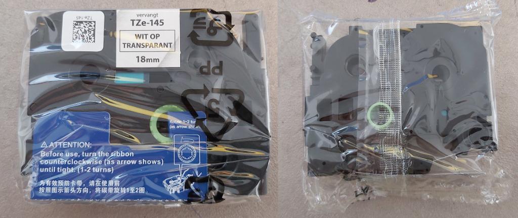 Voor Brother labelprinter 1x TZe-145 tape, Informatique & Logiciels, Étiqueteuses, Neuf, Étiquette en bande, Enlèvement ou Envoi