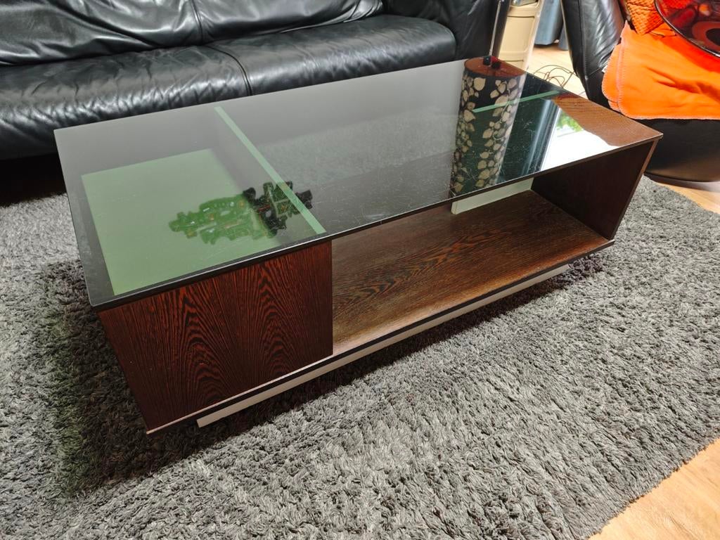 Prachtige vintage salontafel, Huis en Inrichting, Ophalen, Zo goed als nieuw, Glas