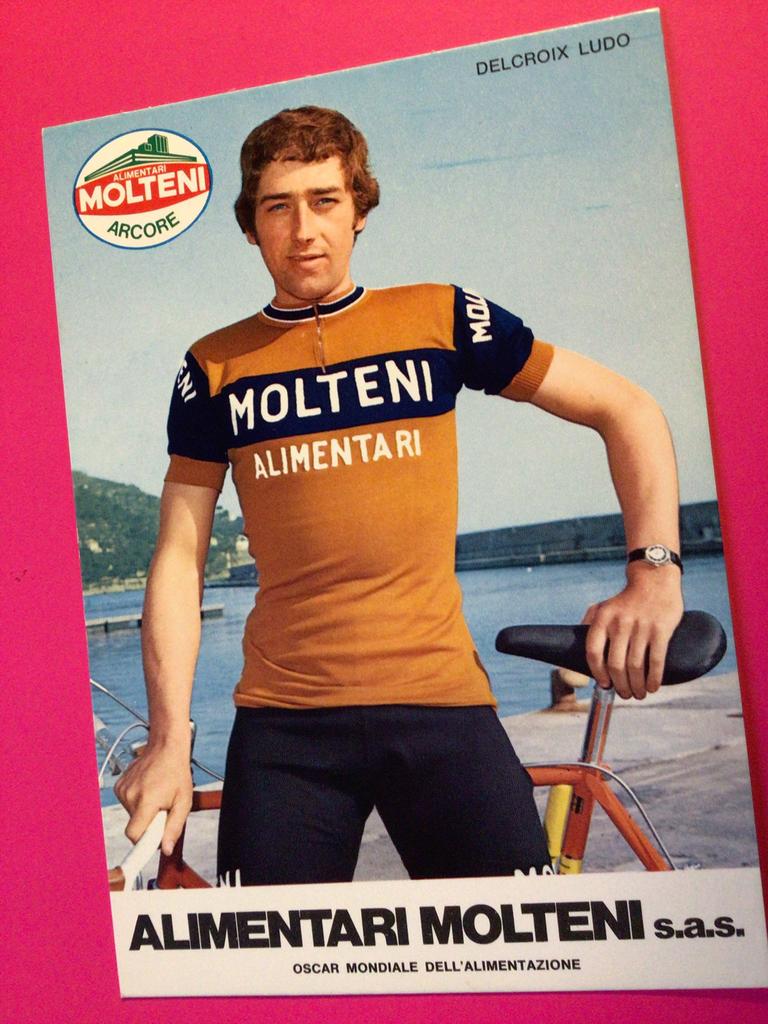 wielerkaart 1974 team molteni ludo delcroix, Ophalen of Verzenden, Zo goed als nieuw