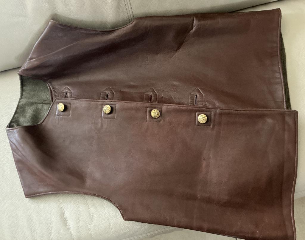 Originele Belgische Leather Machine Gunner Jerkin Vest WW2, Ophalen of Verzenden, Landmacht, Kleding of Schoenen